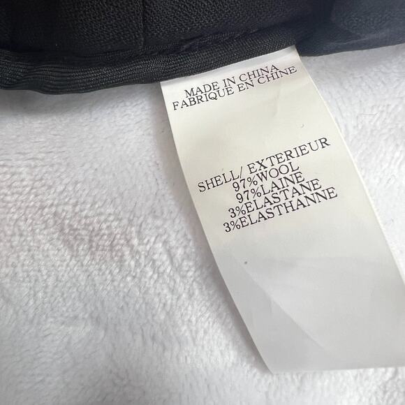 Theory Womens XL Black Pier Lawford Wool Blend Pull On Stretch Trouser Pants - Picture 4 of 7